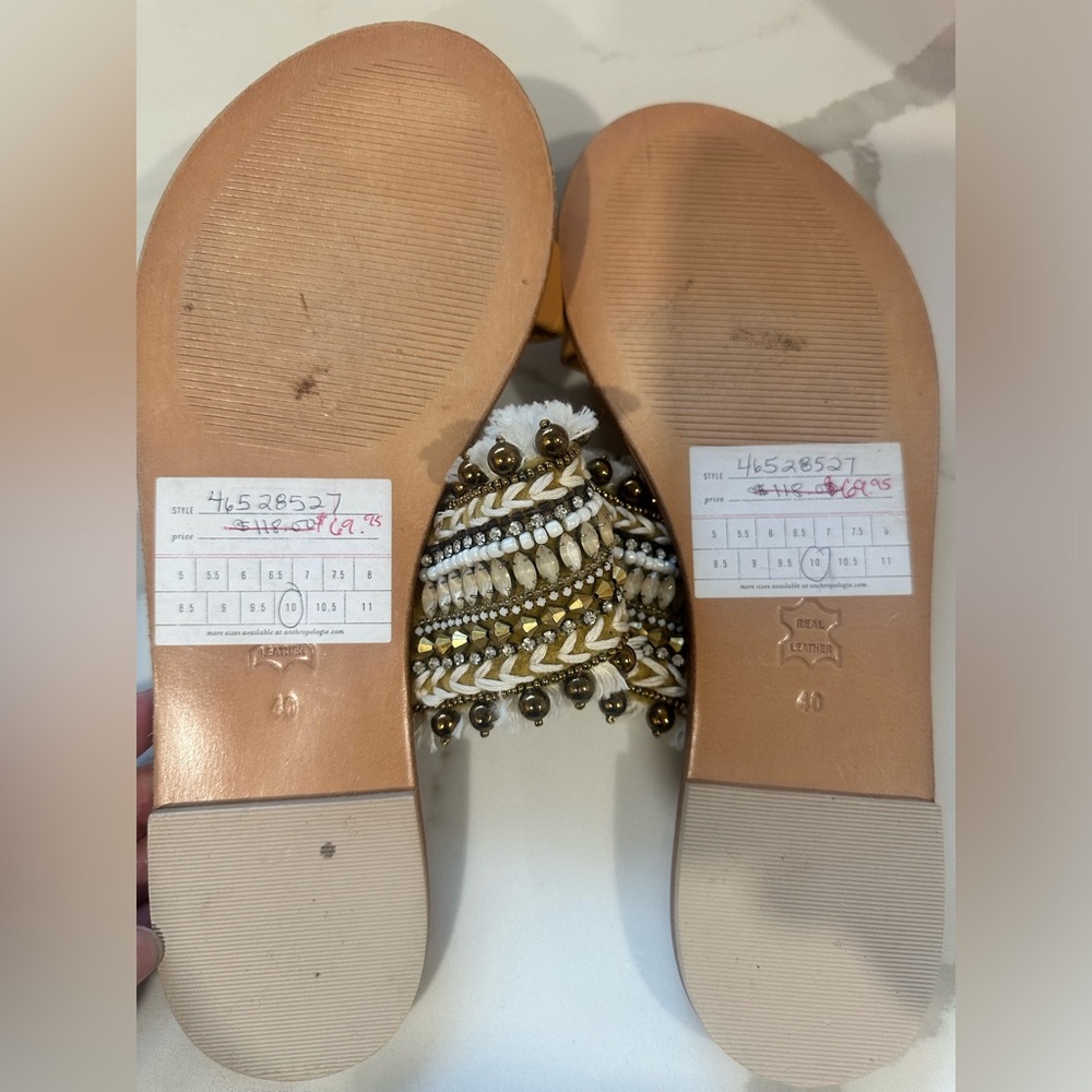 Anthropologie Bali Slide Sandals-Size 40 or 10 - Picture 4 of 4